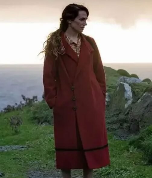 Kerry Condon The Banshees of Inisherin Red Wool Coat - Image 2