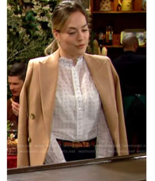 The Bold and The Beautiful Annika Noelle Camel Brown Blazer - Image 4