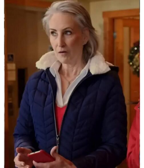 Lynn Whyte The Christmas Retreat Puffer Blue Coat - Image 2