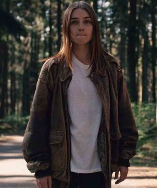 Alyssa The End of the F***ing World Bomber Leather Jacket - Image 6