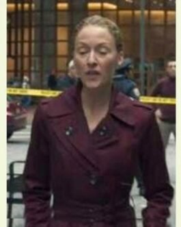 Jennifer Ferrin The Equalizer S02 Burgundy Coat