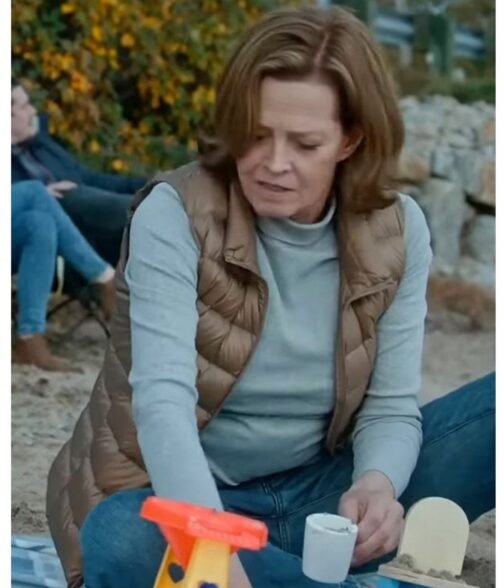 The Good House Sigourney Weaver Puffer Brown Vest - Image 7