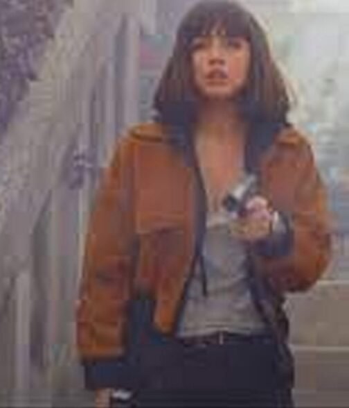 The Gray Man Ana De Armas Brown Cropped Jacket - Image 11