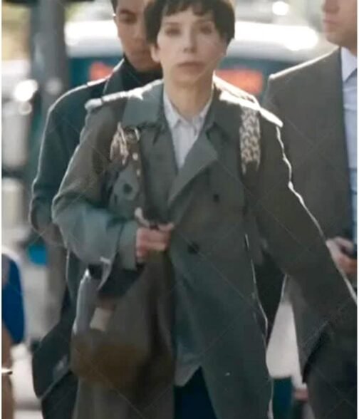 The Lost King Sally Hawkins Gray Cotton Coat - Image 5