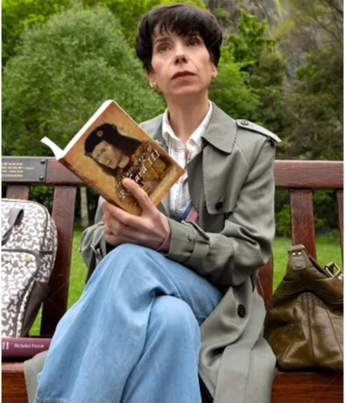 The Lost King Sally Hawkins Gray Cotton Coat - Image 2