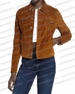 The Midnight Club Annarah Cymone Brown Cotton Jacket