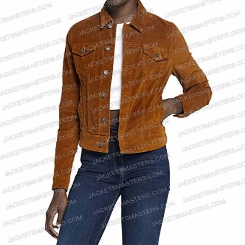 The Midnight Club Annarah Cymone Brown Cotton Jacket