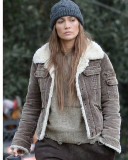 Jennifer Lopez The Mother Shearling Brown Jacket
