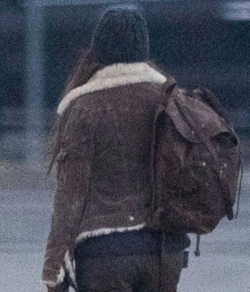 Jennifer Lopez The Mother Shearling Brown Jacket - Image 10