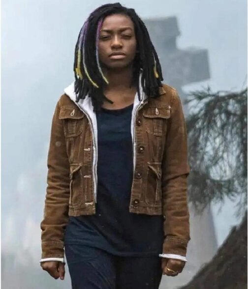 The Sandman Kirby Howell-Baptiste Brown Shearling Jacket