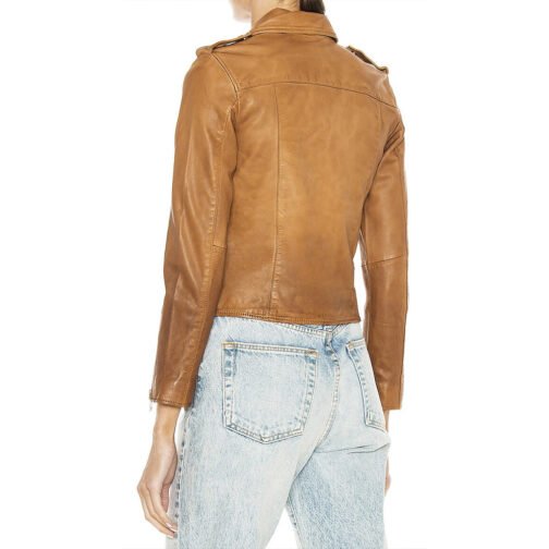 The Sex Lives of College Girls Alyah Chanelle Scott Brown Leather Jacket - Image 3