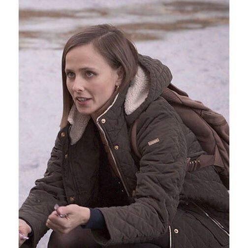 Pauline Chalamet The Sex Lives of College Girls Brown Hooded Jacket - Image 7