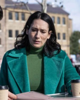 The Suspect Sian Clifford Teal Velvet Coat