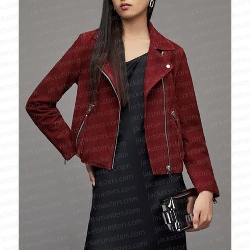 The Vampire Diaries Kat Graham Burgundy Jacket - Image 3