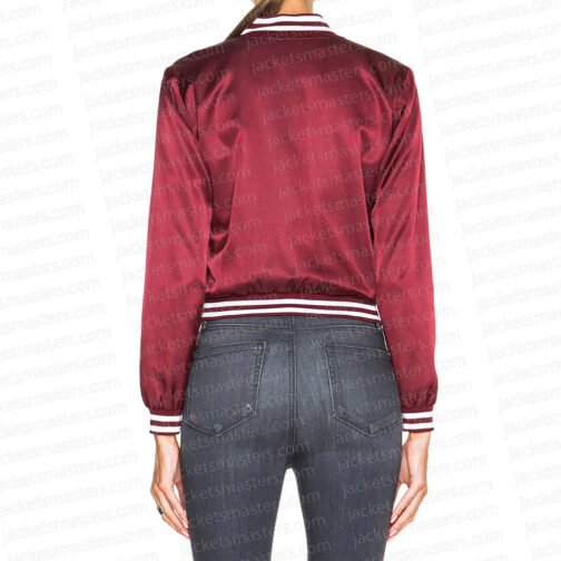 The Voice Season 10 Christina Aguilera Burgundy Jacket - Image 3