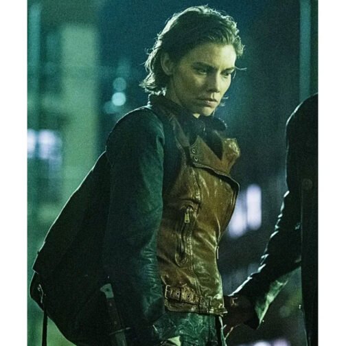 Lauren Cohan The Walking Dead City Leather Vest - Image 2