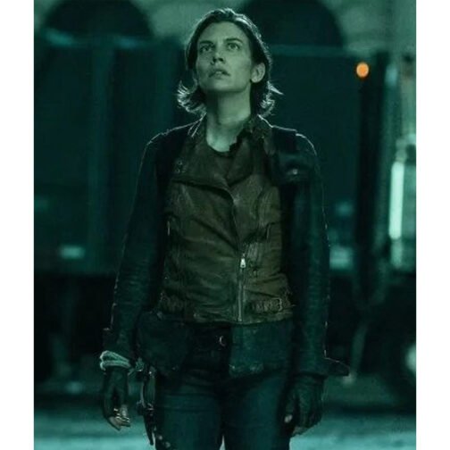Lauren Cohan The Walking Dead City Leather Vest - Image 3