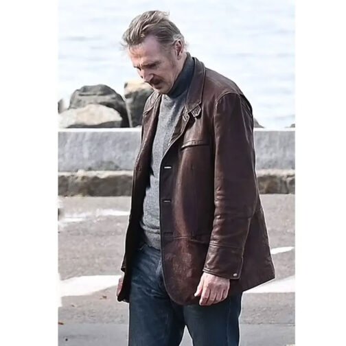 Liam Neeson Thug Leather Blazer - Image 7