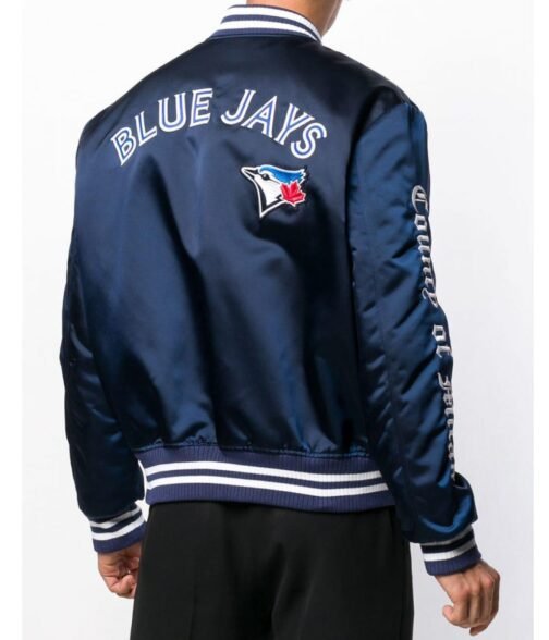 Toronto Blue Jays Camp of Milan Blue Bomber Jacket - Image 2