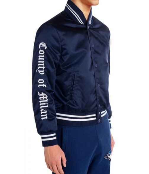 Toronto Blue Jays Camp of Milan Blue Bomber Jacket - Image 3