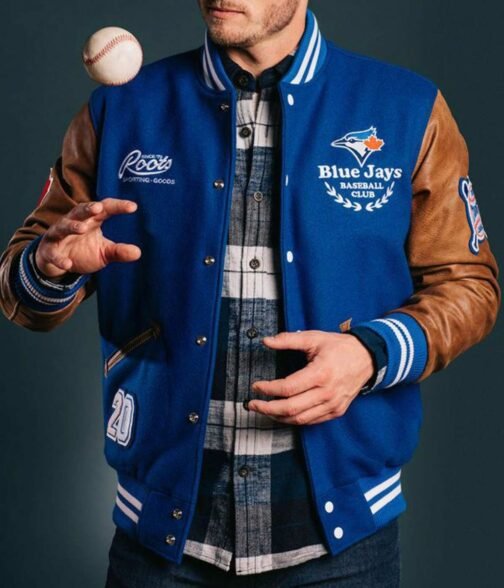 Toronto Blue Jays Letterman  Blue and Brown Jacket - Image 5