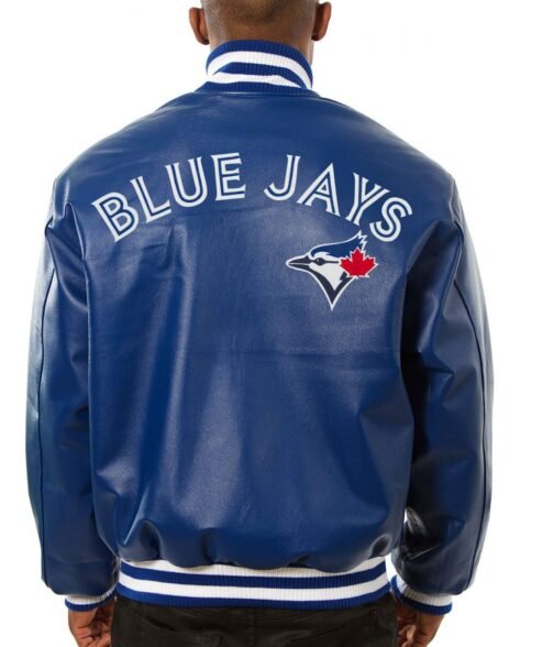 Varsity Toronto Blue Jays Royal Blue Leather Jacket - Image 2