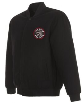 Varsity Toronto Raptors Black Wool Jacket