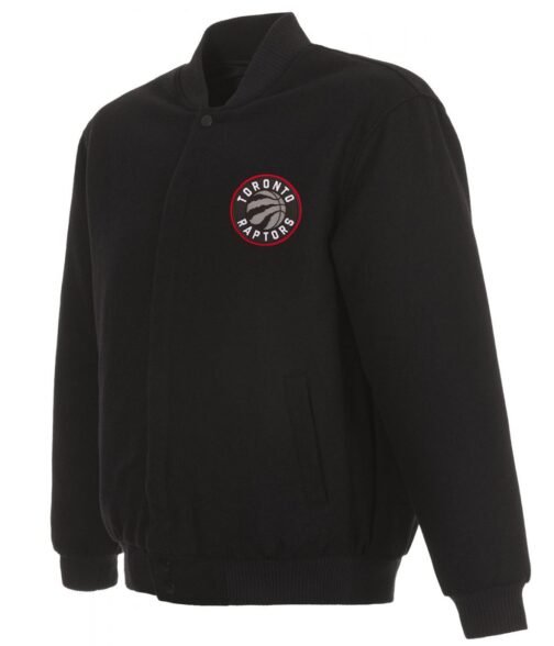 Varsity Toronto Raptors Black Wool Jacket