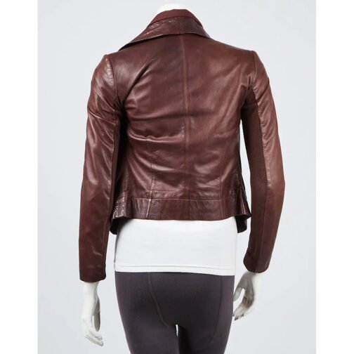 Unforgettable S03 Poppy Montgomery Leather Jacket - Image 3