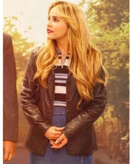 Up Here Mae Whitman Leather Jacket