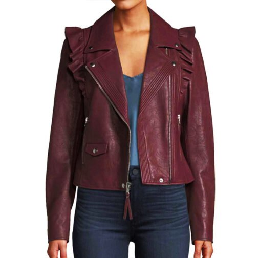 Crazy Ex-Girlfriend Season 4 Gabrielle Ruiz Leather Jacket - Image 4