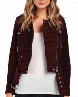 How I Met Your Father Francia Raisa Brown Suede Jacket