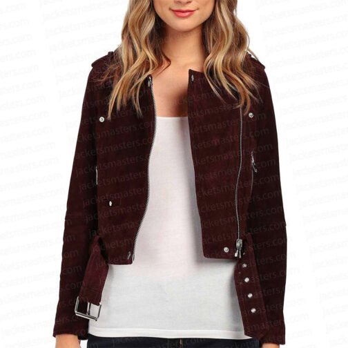 How I Met Your Father Francia Raisa Brown Suede Jacket