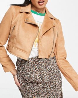 How I Met Your Father Francia Raisa Suede Cropped Jacket