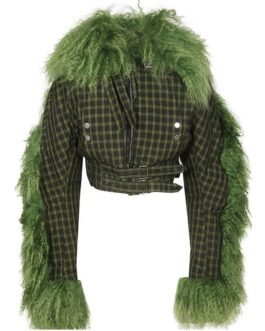 Jodie Comer Killing Eve Season 03 Fur Cropped Jacket