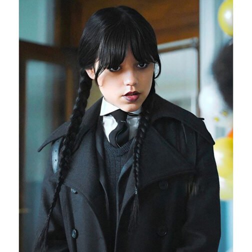 Wednesday Jenna Ortega Trench Coat - Image 3