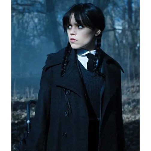 Wednesday Jenna Ortega Trench Coat - Image 5