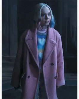 Wednesday Emma Myers Pink Coat