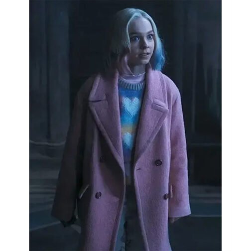 Wednesday Emma Myers Pink Coat - Image 2