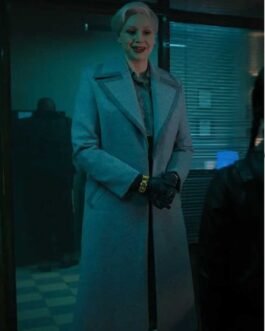 Wednesday Gwendoline Christie Gray Wool Coat