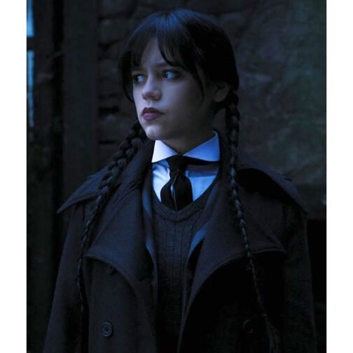 Wednesday Jenna Ortega Trench Coat - Image 7