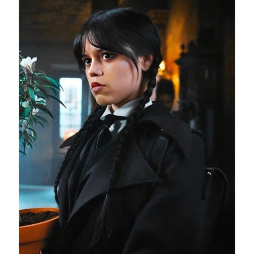 Wednesday Jenna Ortega Trench Coat - Image 9