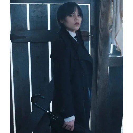 Wednesday Jenna Ortega Trench Coat - Image 11
