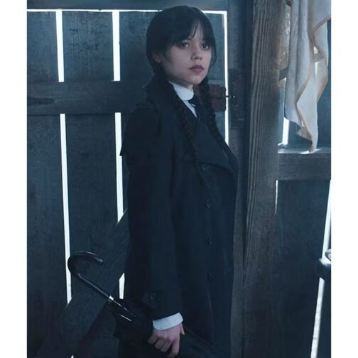Wednesday Jenna Ortega Trench Coat - Image 12