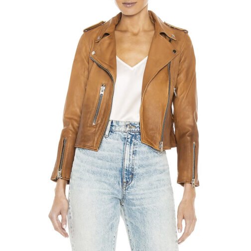 The Sex Lives of College Girls Alyah Chanelle Scott Brown Leather Jacket