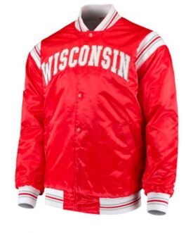 Wisconsin Badgers Starter Satin Red Jacket