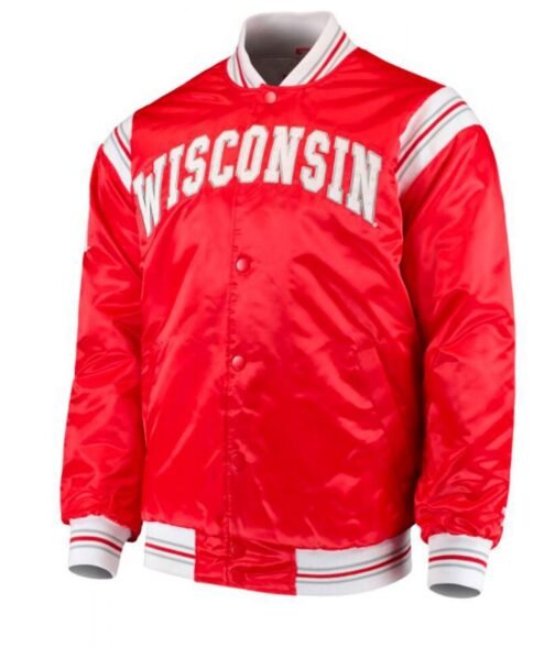 Wisconsin Badgers Starter Satin Red Jacket