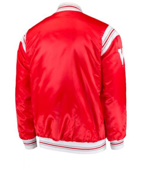 Wisconsin Badgers Starter Satin Red Jacket - Image 2