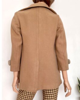 Women’s 1960’s Brown Wool Peacoat
