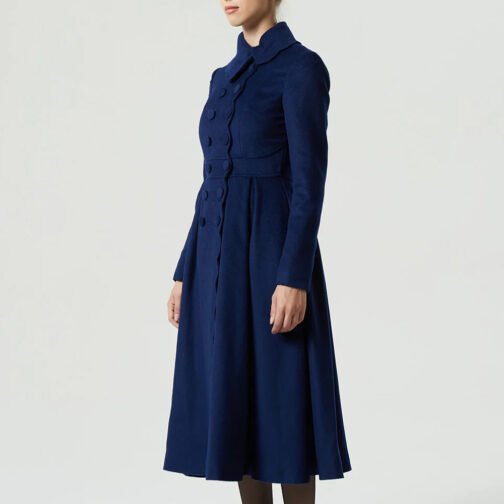 Women’s 1971’s Princess Navy Blue Wool Coat - Image 6
